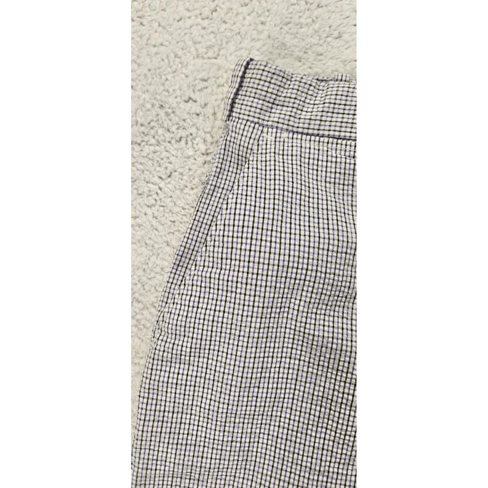Peter Millar Mens Size‎ 34 Gray Purple Seersucker Featherweight Golf Shorts 9 In